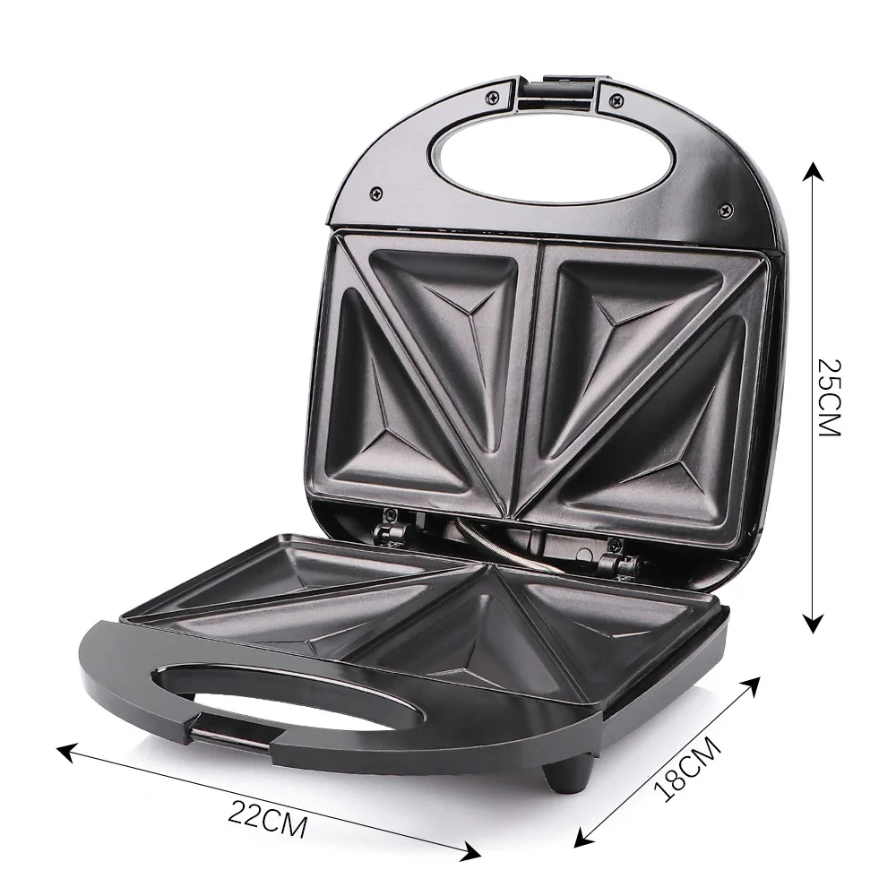 Electric Sandwich Maker with Non-Stick Plates, Waffle Maker, Cool Touch Handle, Easy to Clean and Store