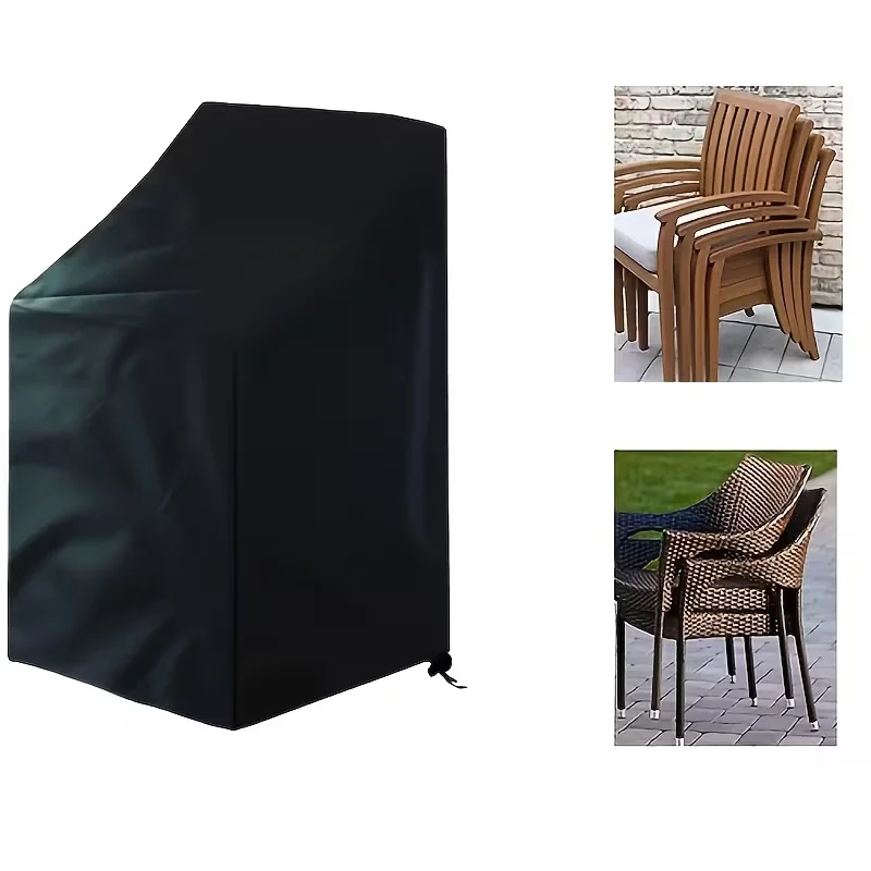 Heavy-Duty Stacking Outdoor Chair Cover with Adjustable Drawstring