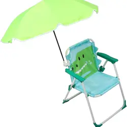 Compact Foldable Beach Chair with Umbrella for Kids - Perfect for Outdoor Adventures (1set)