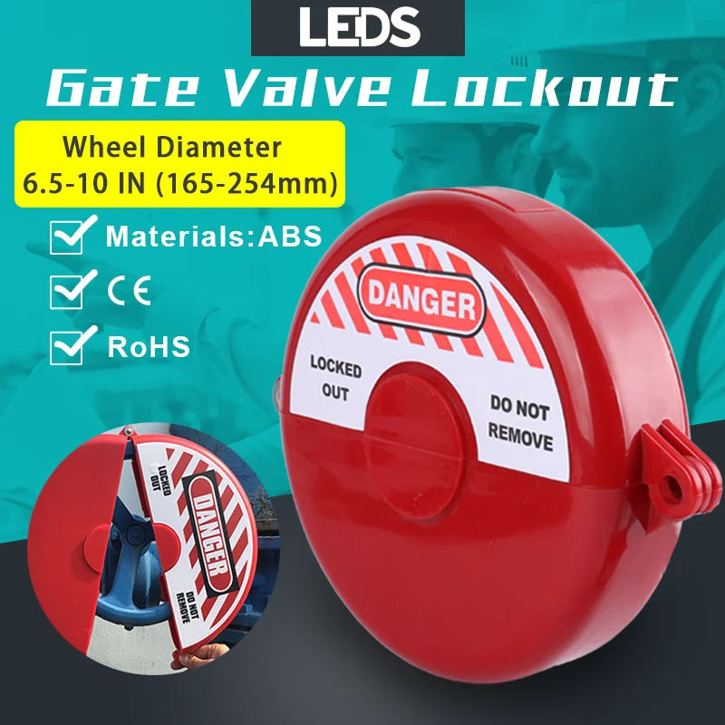 Gate Valve Lockout PVC Ball Valve Switch Globe Gas Tank Water Fire Valve wheel Lock Cover LOTO Devices Valve 6.5-10