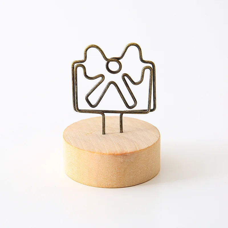 Wooden Memo Name Card Pendant Holder Base