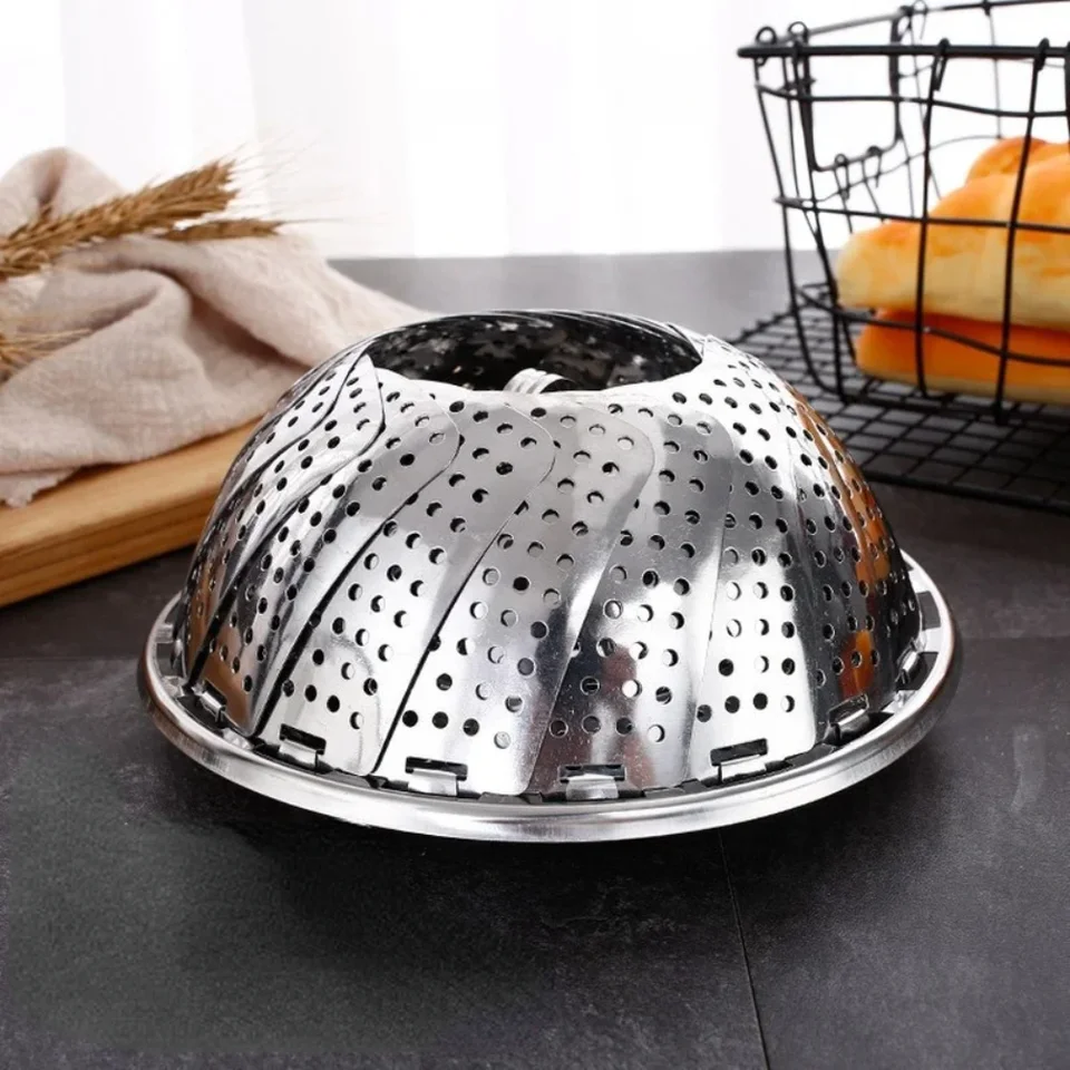 Expandable Stainless Steel Steamer Basket for Cooking