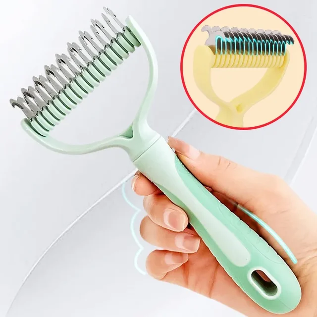 Dog Comb Stainless Steel Dog Brush Double-sided Combs for Cat Hair Knot Opening Pet Hair Remover Pet Grooming Knife Dogs Brush Dog Comb Stainless Steel Dog Brush Double-sided Combs for Cat Hair Knot Opening Pet Hair Remover Pet Grooming Knife Dogs Brush
