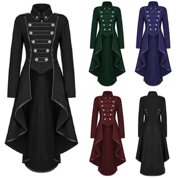 Best-selling Medieval-style Tailcoat, Punk Tailcoat, Large-size Men's Clothing, Retro European And American Style