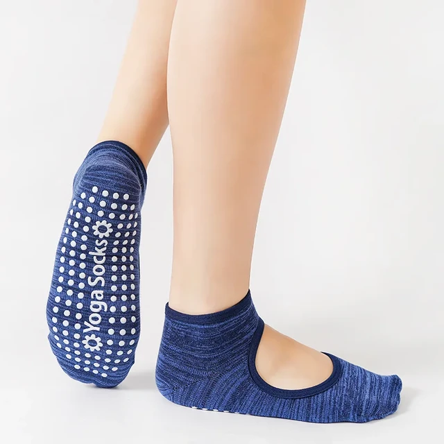 1 Pair Yoga Socks Backless Breathable Cotton Dance Sports Socks  Professional Silicone Anti-slip Floor Gym Fitness Pilates Socks - AliExpress
