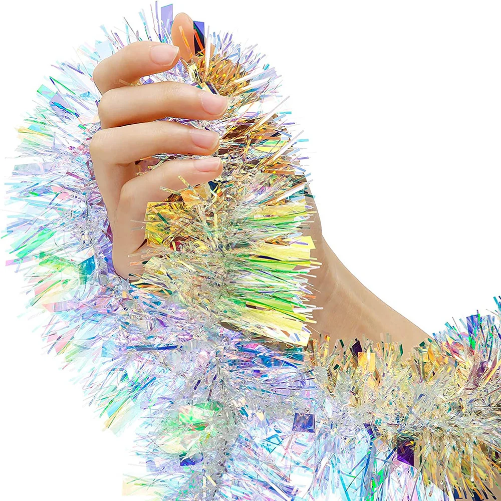 2m Gorgeous Colorful Foil Madder Christmas Tree Garland Birthday Party Wedding Decor Thanksgiving Home Decoration