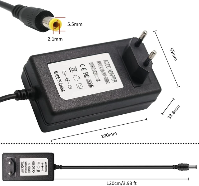 Buy Standard 24V 2A 48W Power Supply with 5.5mm DC Plug Online at