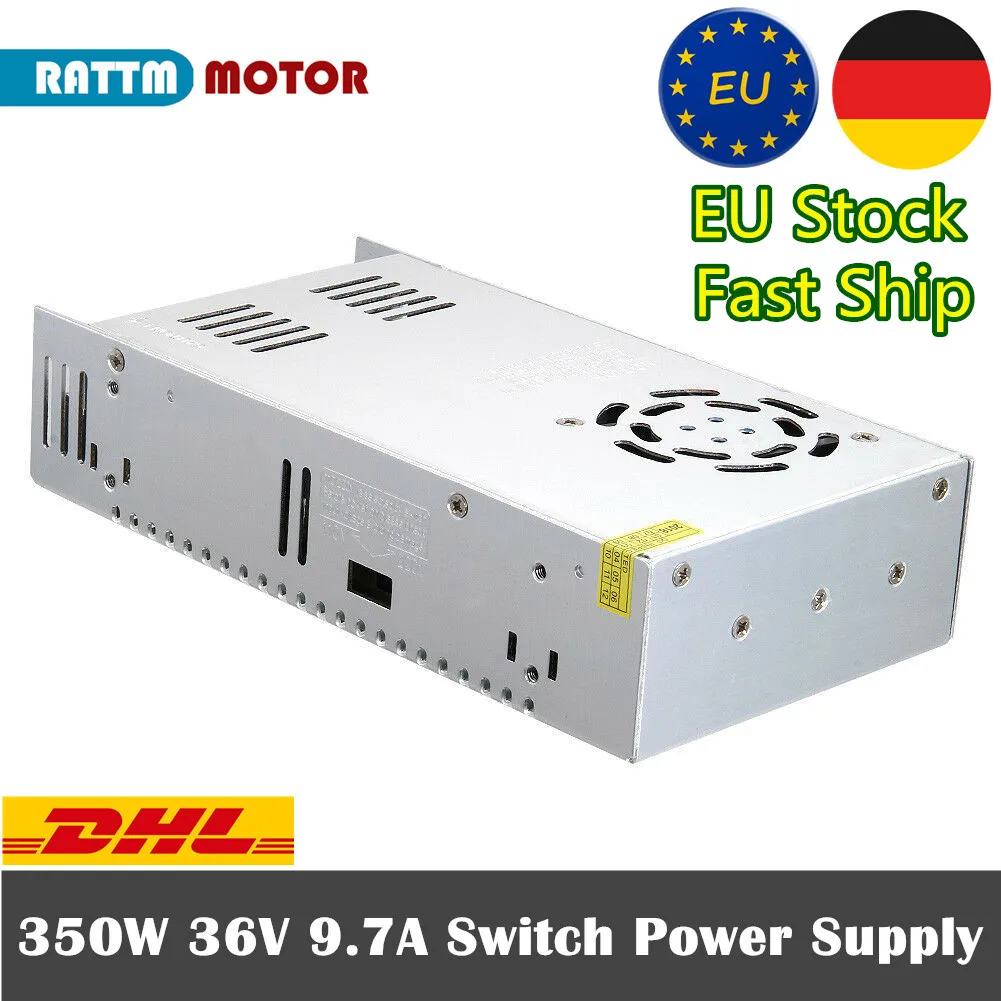 

『 EU Stock 』 350W 36V DC CNC 9.7A импульсный источник питания с одним выходом для фрезерного станка с ЧПУ, лазерный гравер