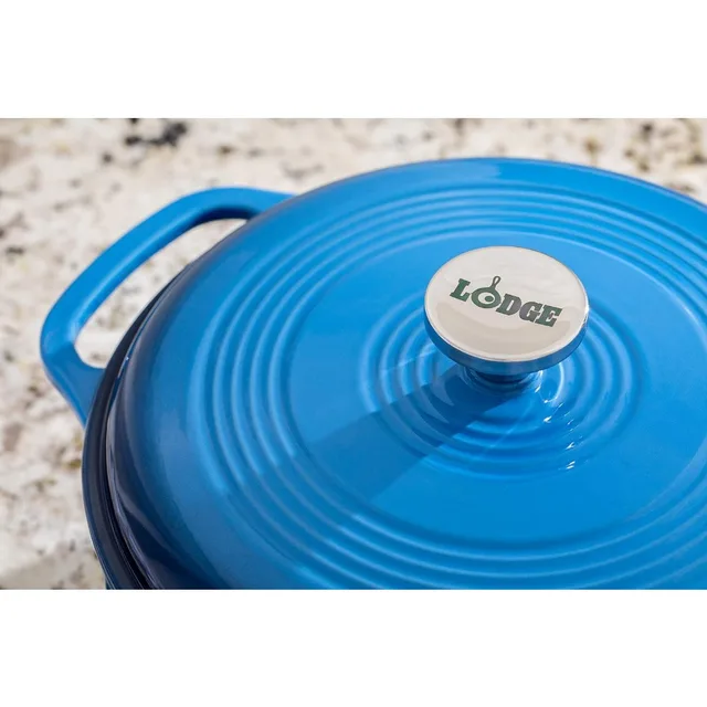 Lodge 6 Quart Enameled Cast Iron Dutch Oven with Lid – Dual