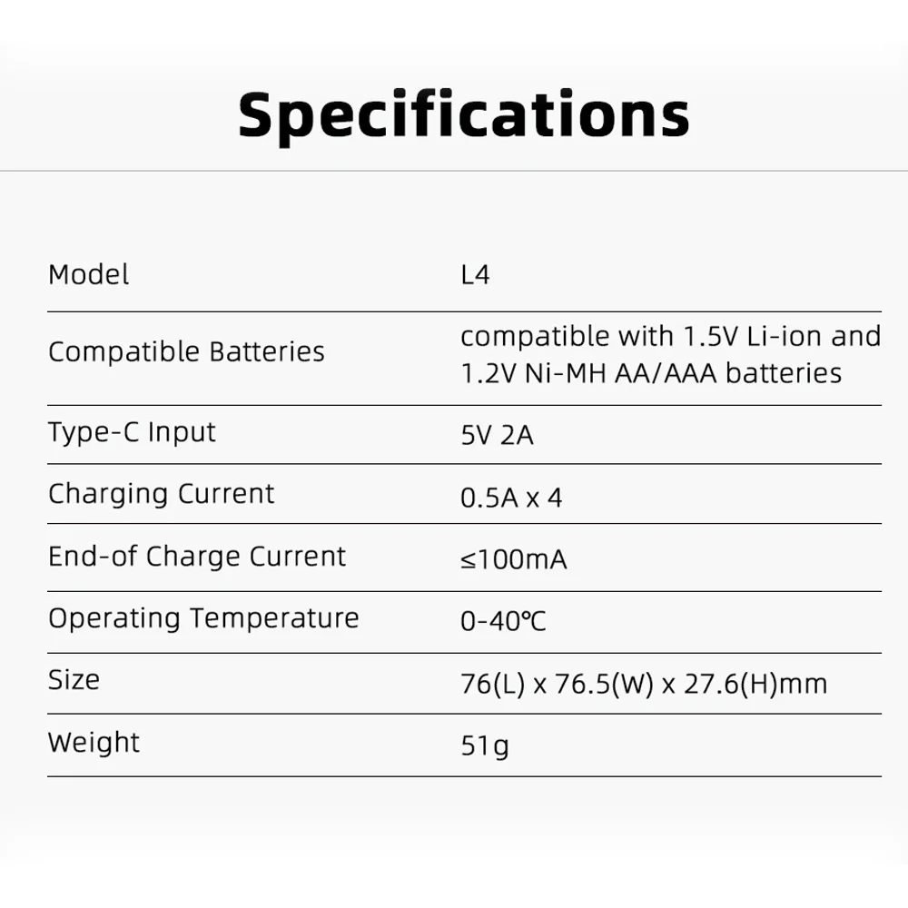 Xtar-usb Carregador de Bateria Slots Inteligente Indicador Led Li-ion 1.2v Baterias de Lítio Nimh l4 Aaa aa - Image 3