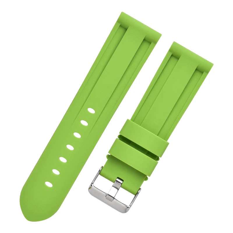 Waterproof Silicone Sport Watch Strap - Universal Rubber Bracelet Belt, Multiple Sizes Available