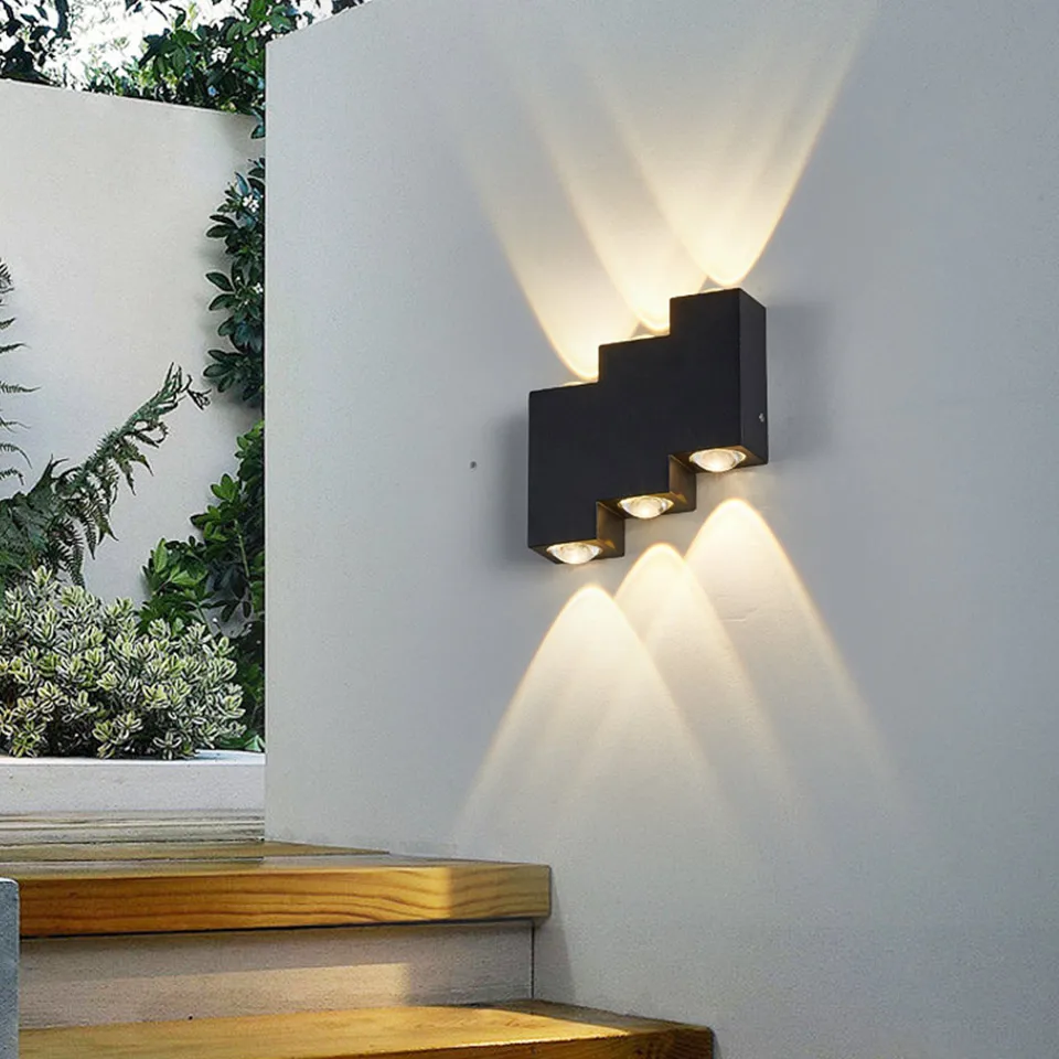 Aluminum LED Wall Lamp Outdoor Waterproof IP66 Yard Wall Light 4W 6W 8W 12W Garden Lights Bedroom Living Room Stairs Lighting