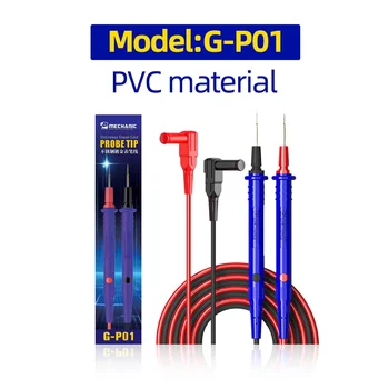 MECHANIC สายทดสอบมัลติมิเตอร์ดิจิตอลแบบสากลปลายทอง ปลายเข็มแม่นยำ สายซิลิโคนนุ่มฉนวนคู่ 7