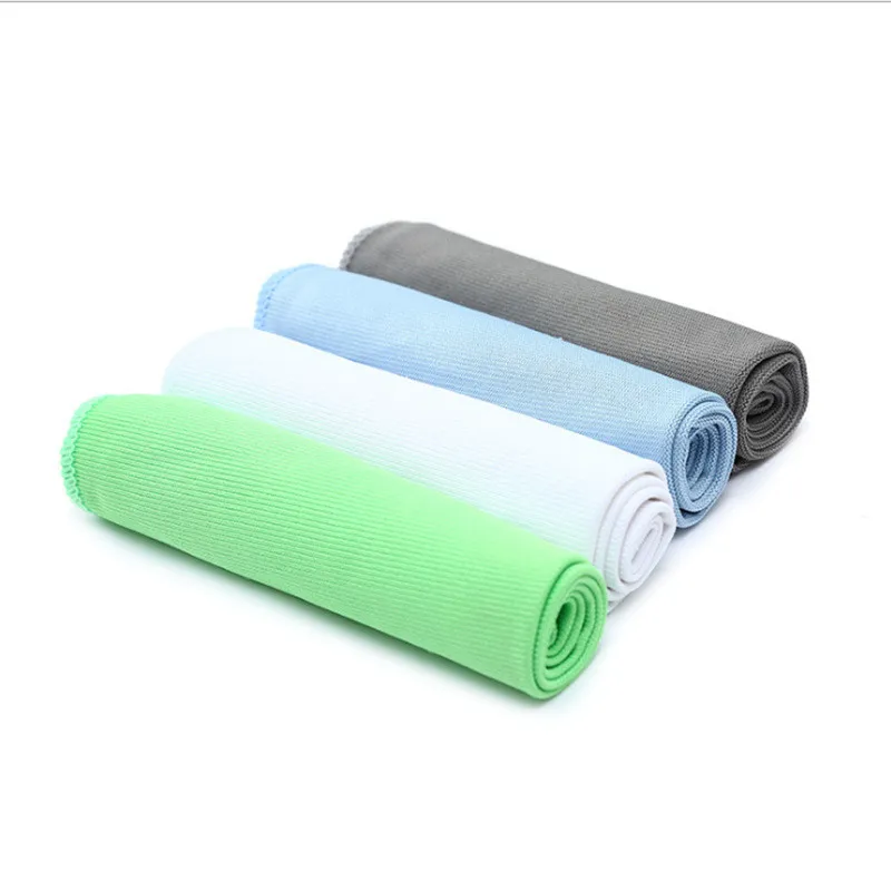 Microfiber Glass Mirror Cleaning Cloth Kitchen Towel Wipe Wine Napkin Metal Polishing Car Window Clean 1Pc
