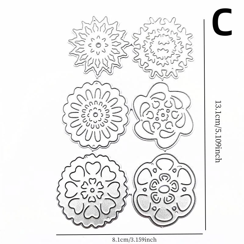 Flower Metal Cutting Dies Stencil Template Die Cut Scrapbooking Embossing Dies Art Decoation Craft Knife Mold