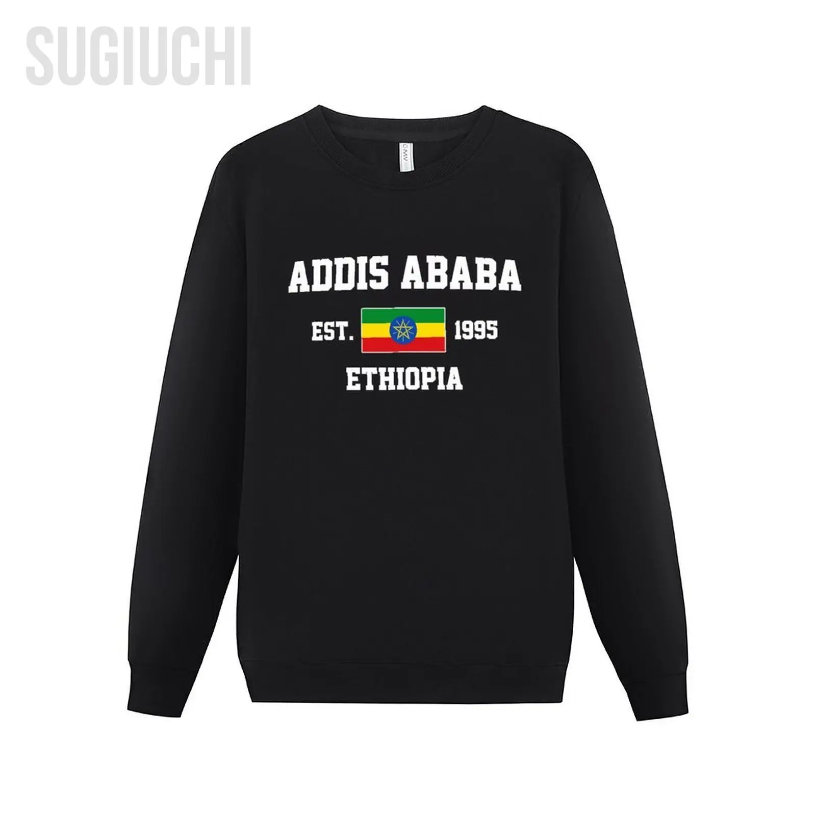 

Men Women Hoodies Ethiopia EST.1995 Addis Ababa Capital Hoodie Pullover Sweatshirts O-Neck Hip Hop Style Cotton Unisex