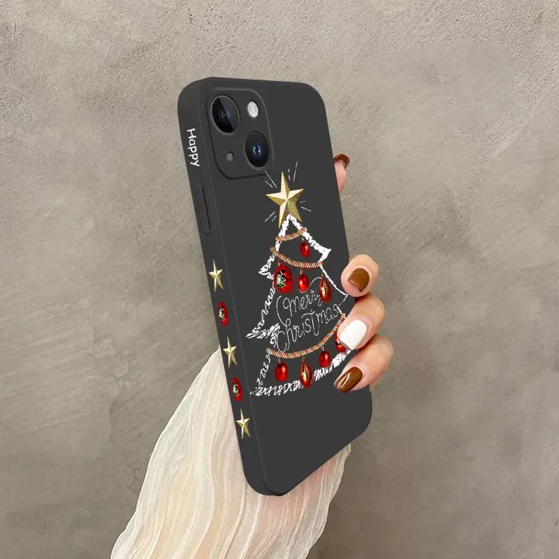 thumbnail image 1 of Funda de teléfono con motivos navideños para iPhone 14, 13, 12, 11 Pro Max, Mini, X, XR, XS, SE2020, 8, 7 Plus, 6, 6S Plus, 1 of 5