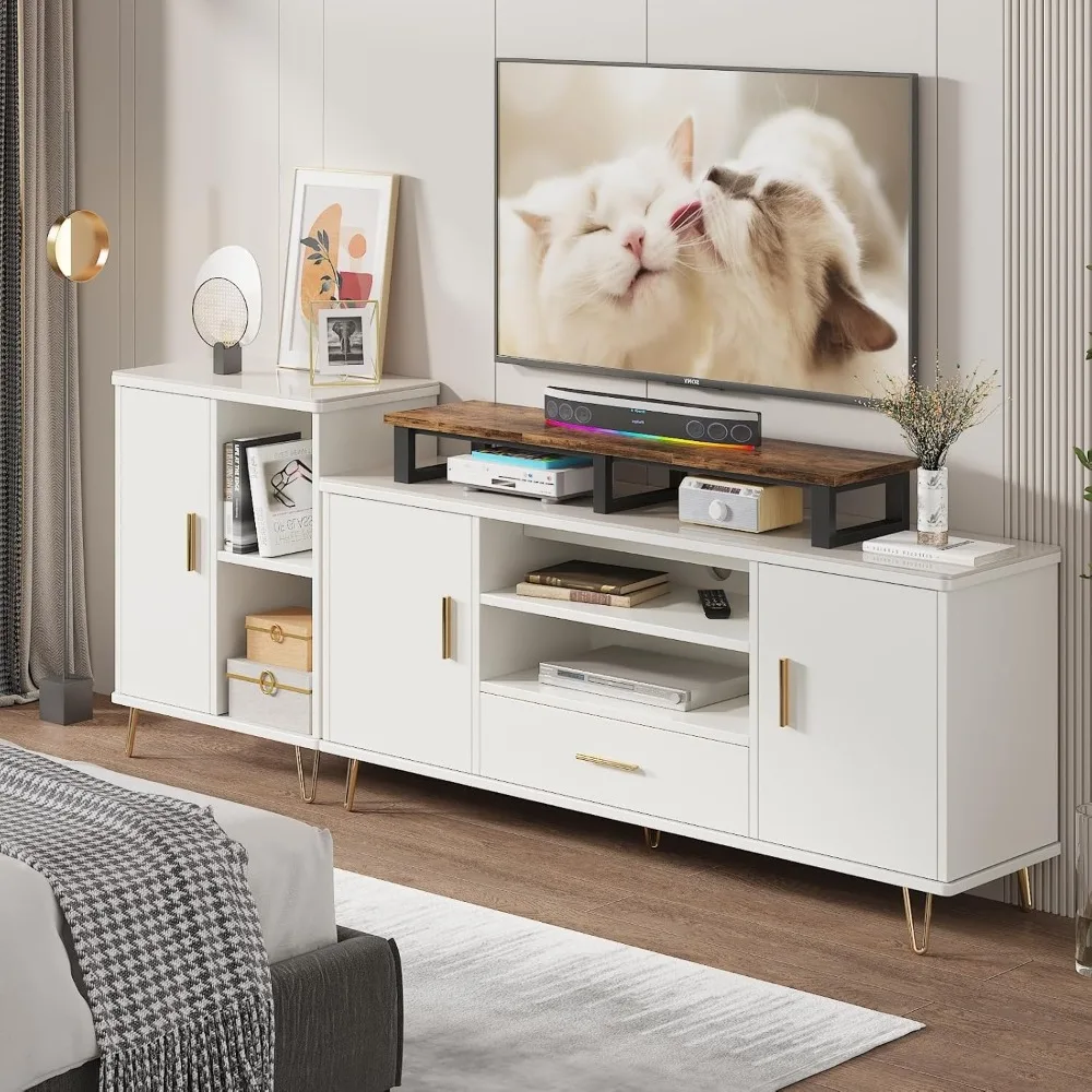 TV Stand for 32-60 inch,TVs Riser Stand Shelf with Steel Legs,Tabletop TV Stands Riser for Home Office 2