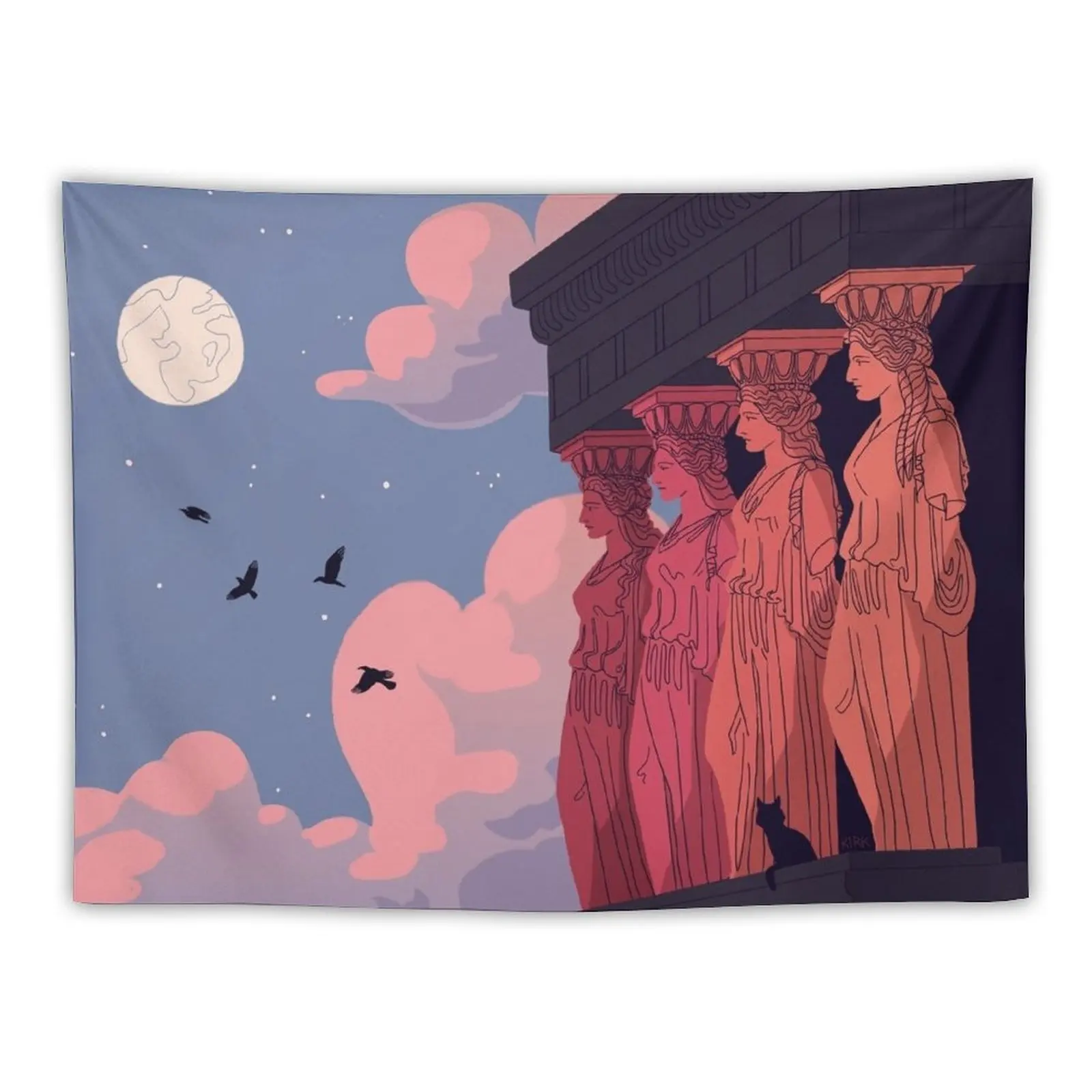 

Caryatids at Dusk Tapestry Decoration For Bedroom Bedrooms Decorations Wall Mural Tapestry