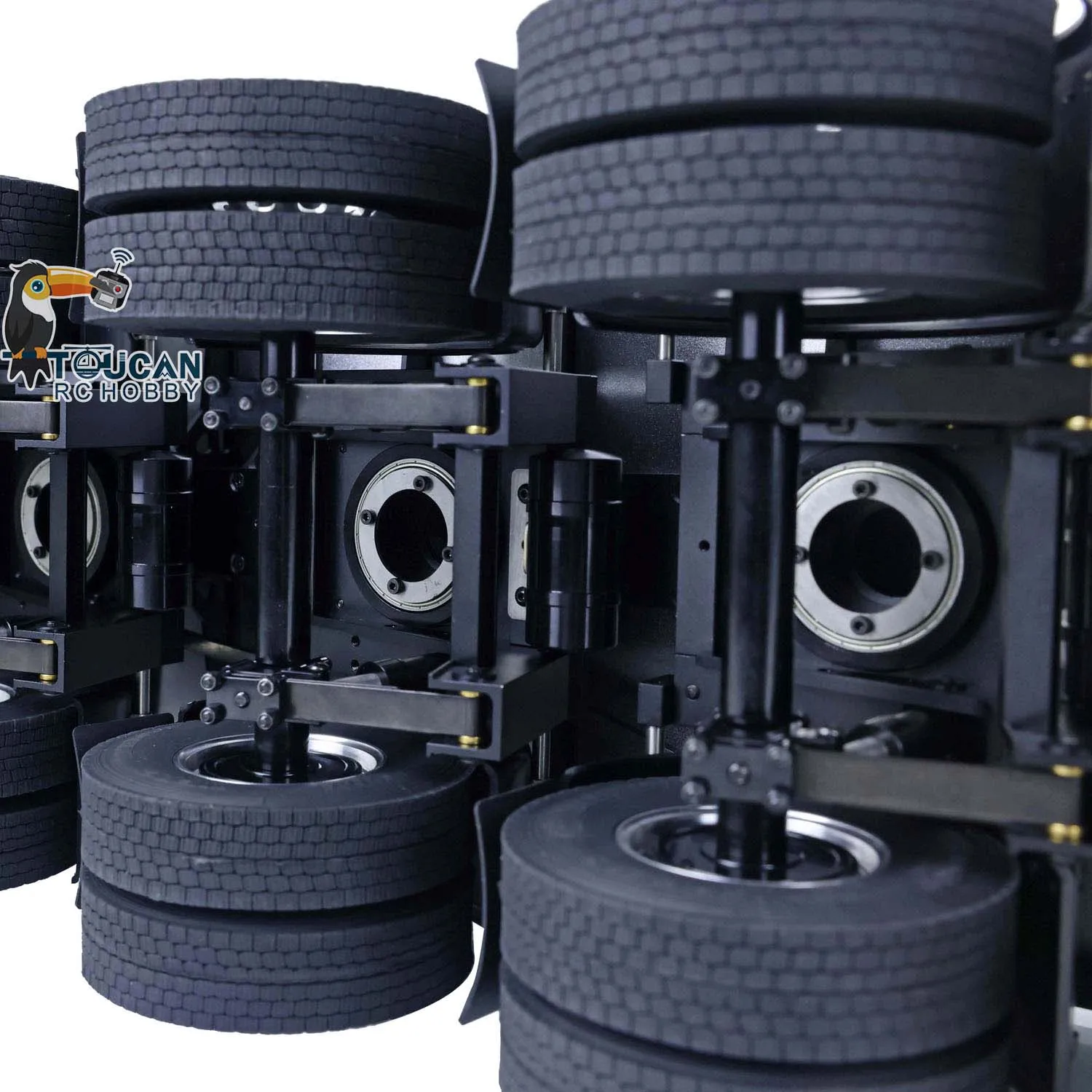 Fury Bear 6 Axles Flat Trailer for Tamiyaya 1/14 RC Tractor Truck DIY Remote Control Car Models Parts Toy TH20585-SMT5 6