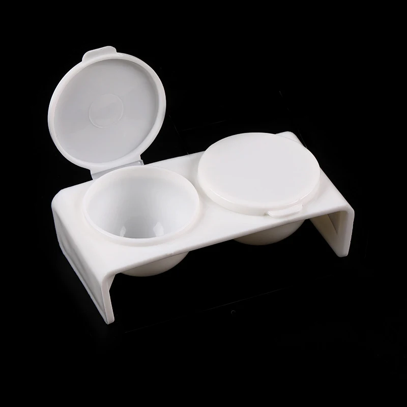 2 Holes Crystal Liquid Bowl Cap Put Pigments Thinners Water Glitter Acrylic Powder Nail Pen Wash Cup Nail Styling Tools