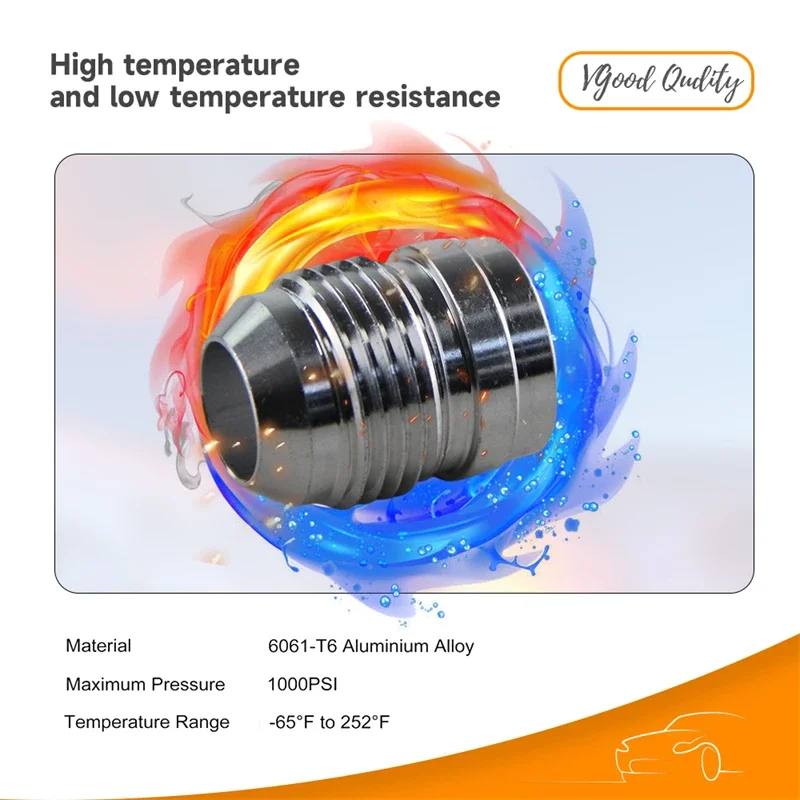 8AN Aluminum 6061 Male Weld In Fitting – Boost Monkey - Foto 2