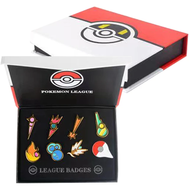Super Rare ! Complete Set Pokemon Gym Badge Collection Black2 & White2  Authentic