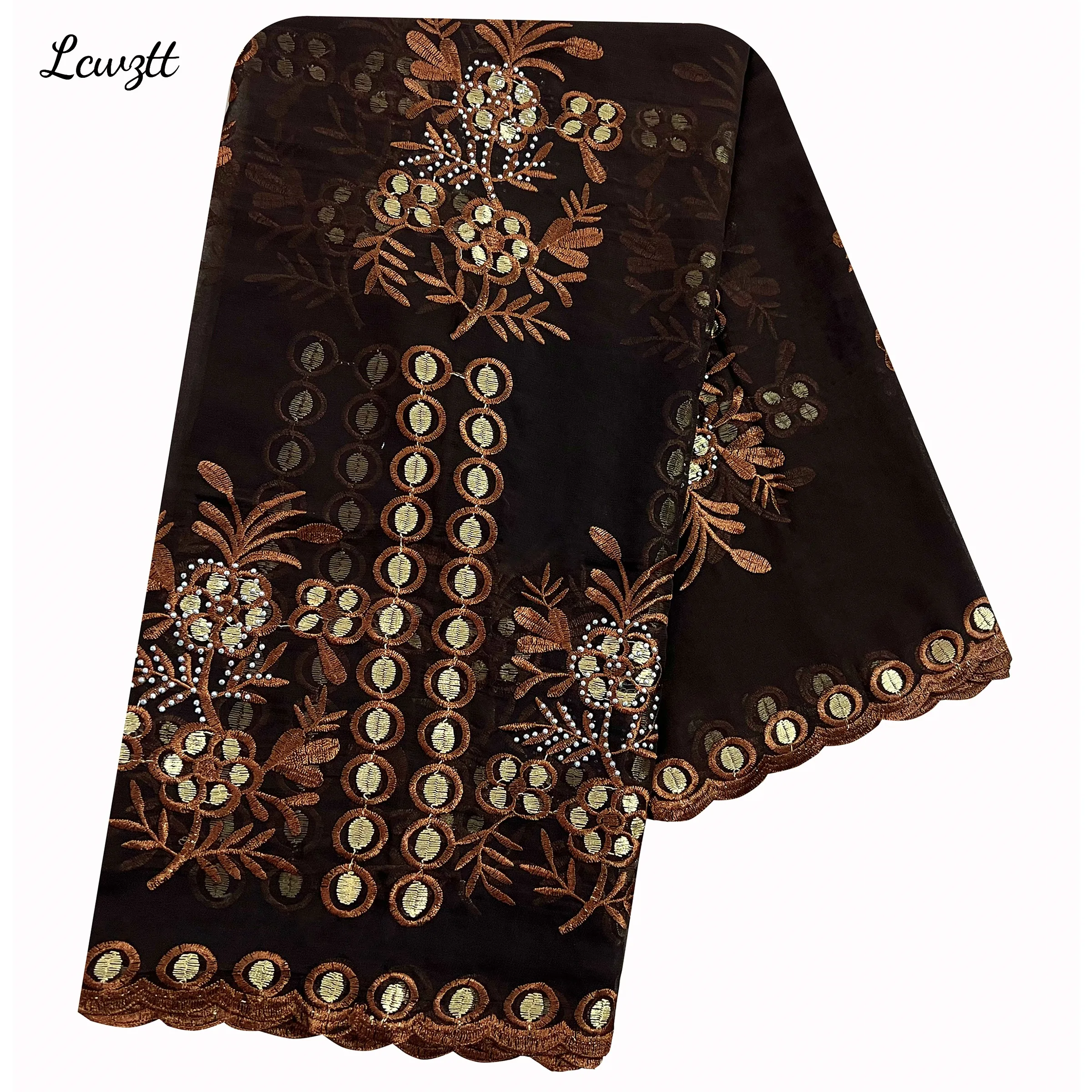 

Новейшая мусульманская вышивка, модный хиджаб для африканских женщин, высококачественный шифоновый материал, шарф, большой круглый дизайн, шали, Пашмина