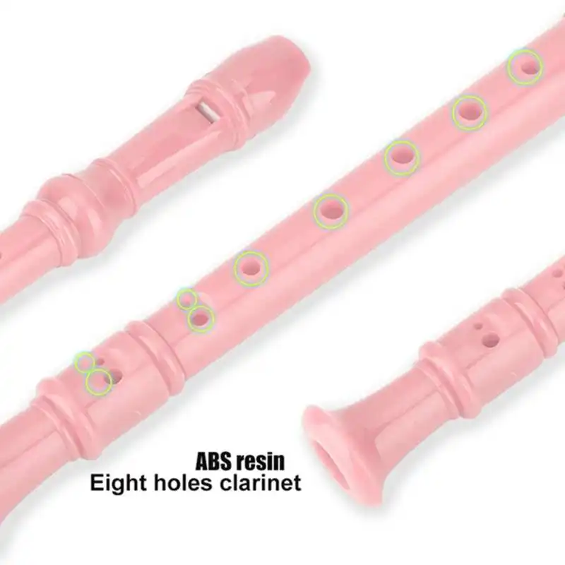 Professional Eight Hole Treble Flute 8-Hole Soprano Recorder Flute Clarinet Sound Food Grade Non-toxic Instruments Reed Pipe