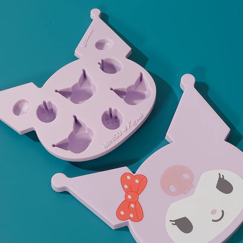 

Samrio Cinnamoroll Kuromi Mymelody Anime Silicone Ice Cube Mould Home Portable Ice Box Cartoon Summer Dessert Mold