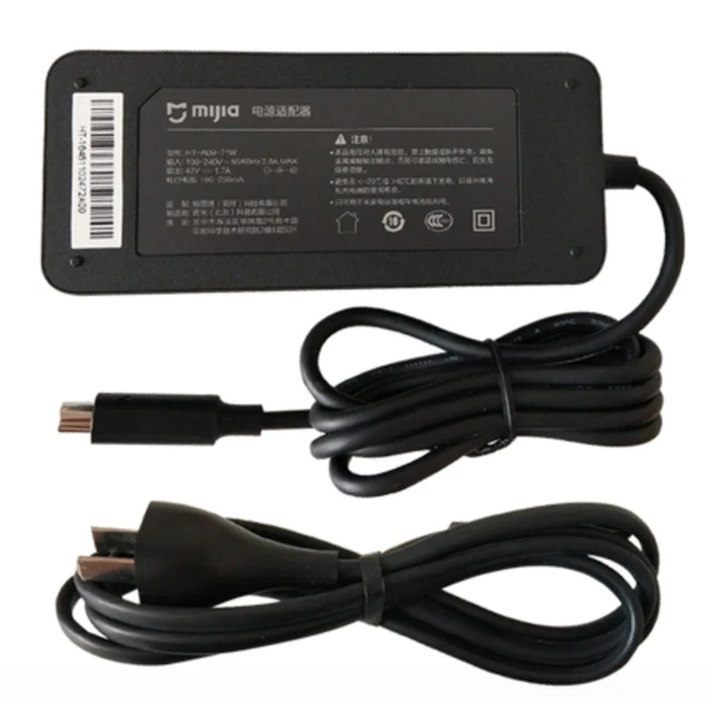 Chargeur d'origine pour Xiaomi M365, prise 42V 1,7 A, adaptateur de batterie,  alimentation pour scooter électrique, pièces de skateboard ata jia M365 -  AliExpress