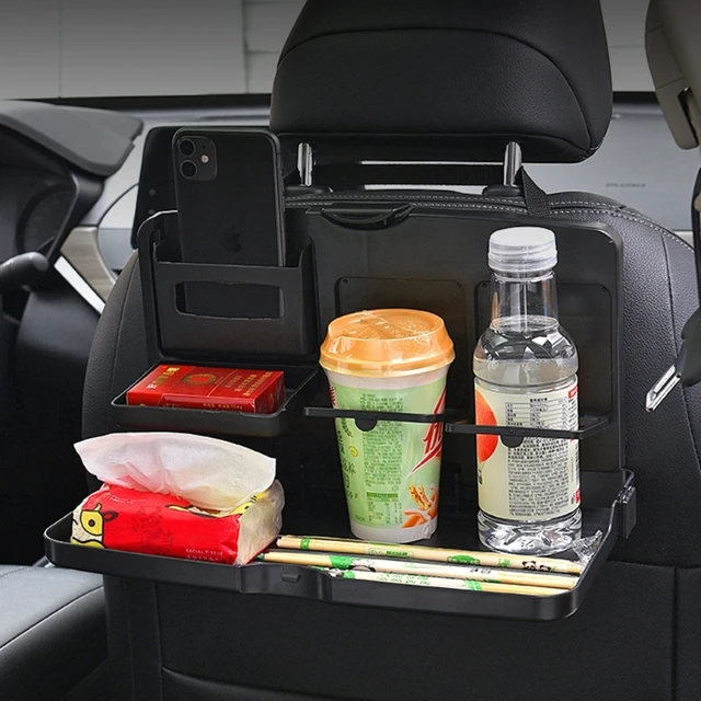 Car Headrest Backseat Organizer, Backseat Storage Box Cup Drink Holders,  Car Snacks Container With Cup Holder For Kids