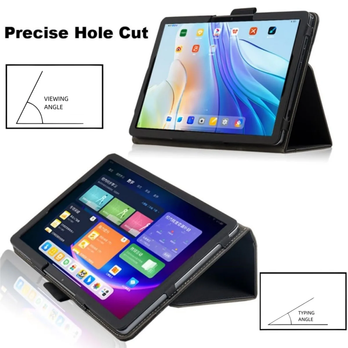 Premium Magnet Cover: PU Leather Folio Folding Stand Case