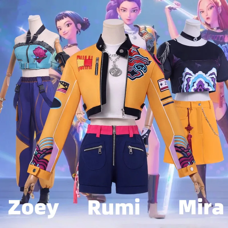Kpop Demon Rumi Zoey Cosplay Kostüm Für Kinder - Bühnenoutfit Für Halloween & Cosplay Partys