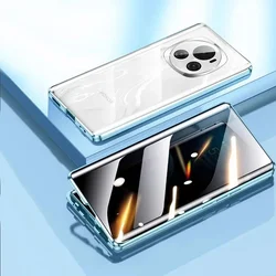 Premium Privacy Tempered Glass Magnetic Case with Lens Protection - Honor magic5 (Blue)