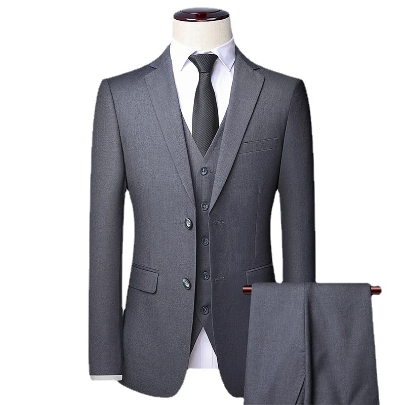 High-Quality-Blazer-Waistcoat-Trousers-Men-Simple-Business-Elegant ...