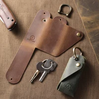 Organisateur/support de clés minimaliste en cuir véritable 1