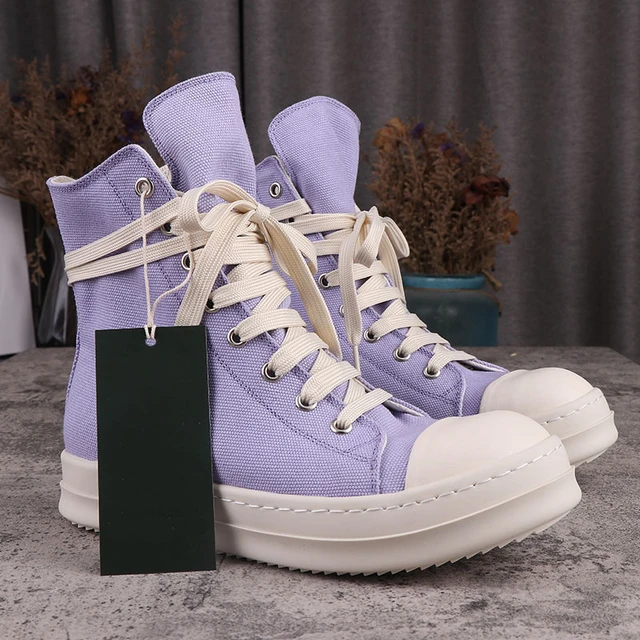 Rick High Street Ro Owens High-top Design Men's Sneakers Men's Casual Shoes  Women's Sports Shoes Women's Sneakers Male Sneakers - Men's Vulcanize Shoes  - AliExpress