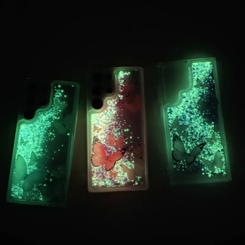 Bling Butterfly Quicksand Glitter Soft Phone Cover