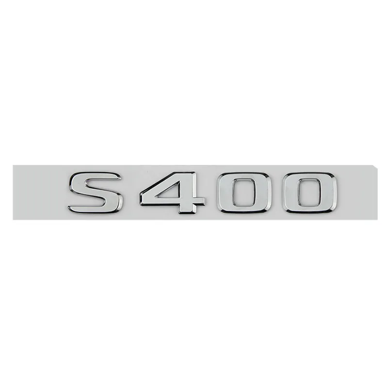Flat 3D ABS Emblem Badge Car Body Rear Trunk Letter Stickers S320 S350 S400 S450 S500 S560 4MATIC For Mercedes Benz