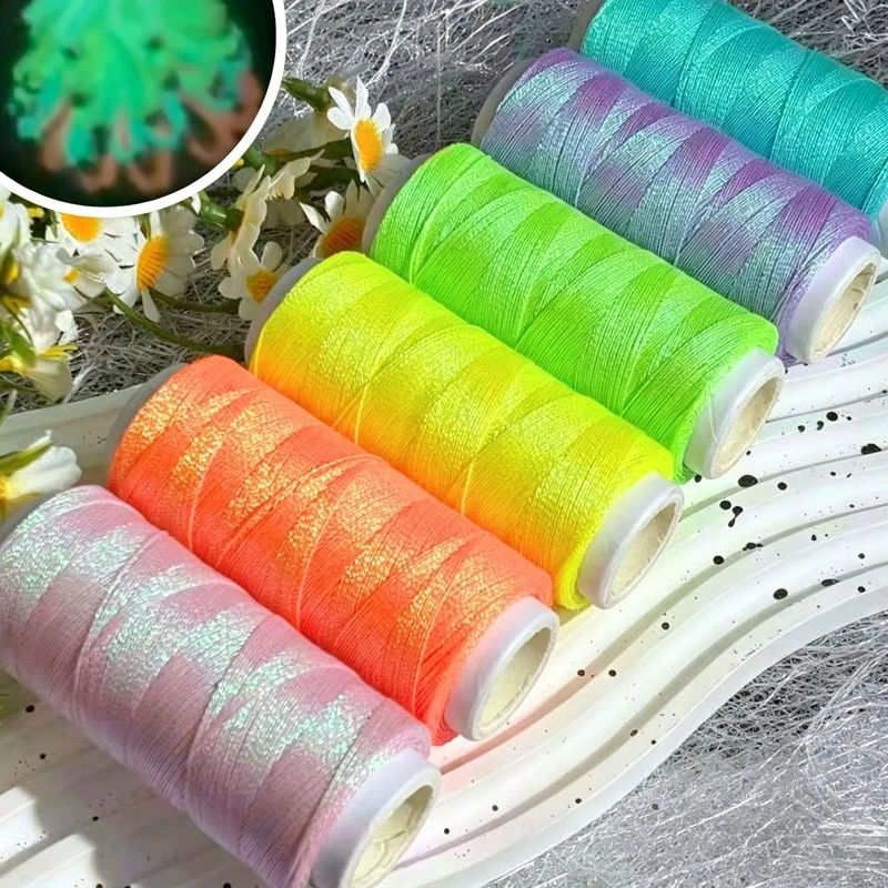 야광 네온 왁스 코드 0.3mm 120미터 마법 발광 실 DIY 매듭 및 팔찌 제작용