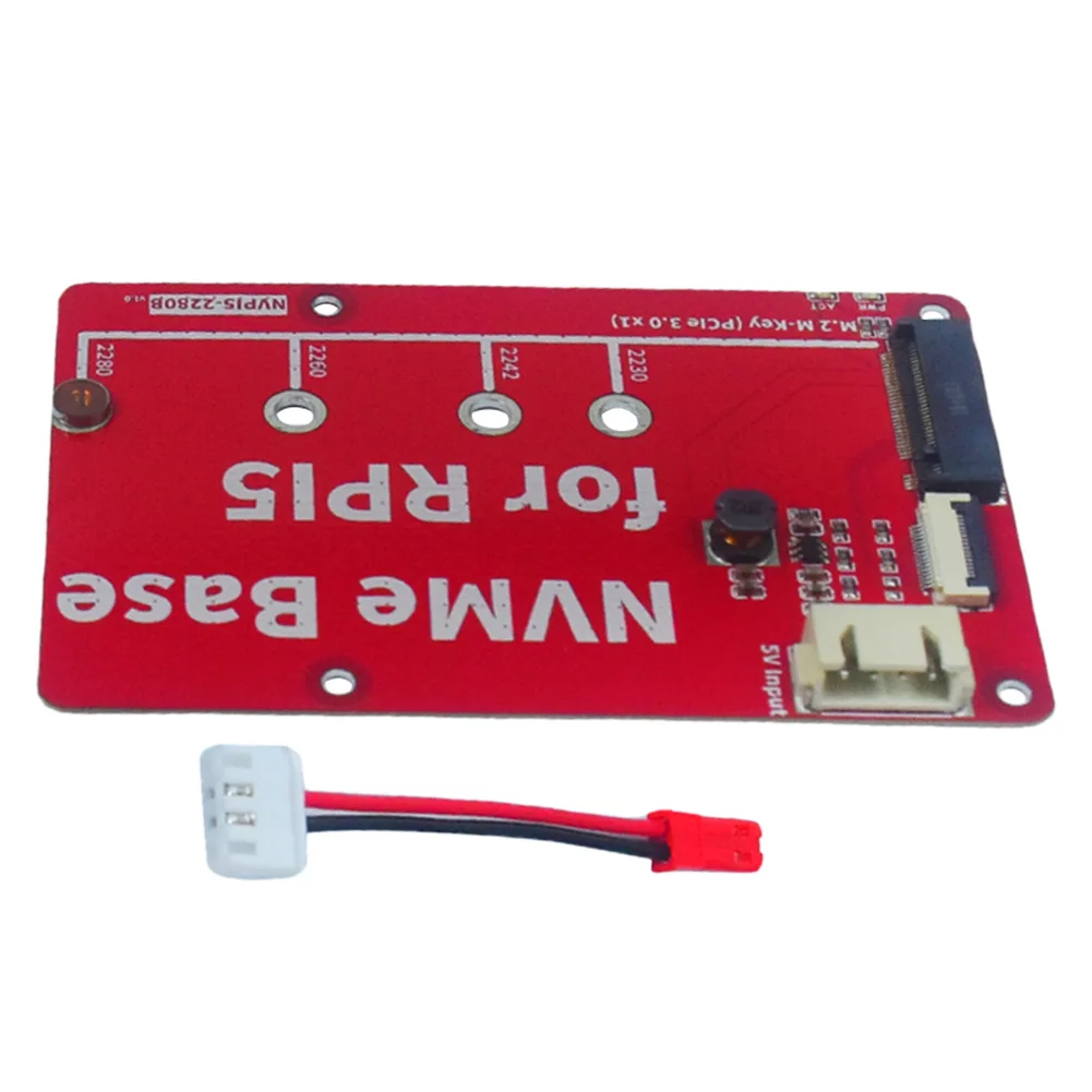 라즈베리 파이 5 NVME M.2 SSD HAT, M.2 슬롯 익스텐션 어댑터 보드, M-키 2230, 22242, 2260/2280 PCIe Gen3 SSD용 M-Key