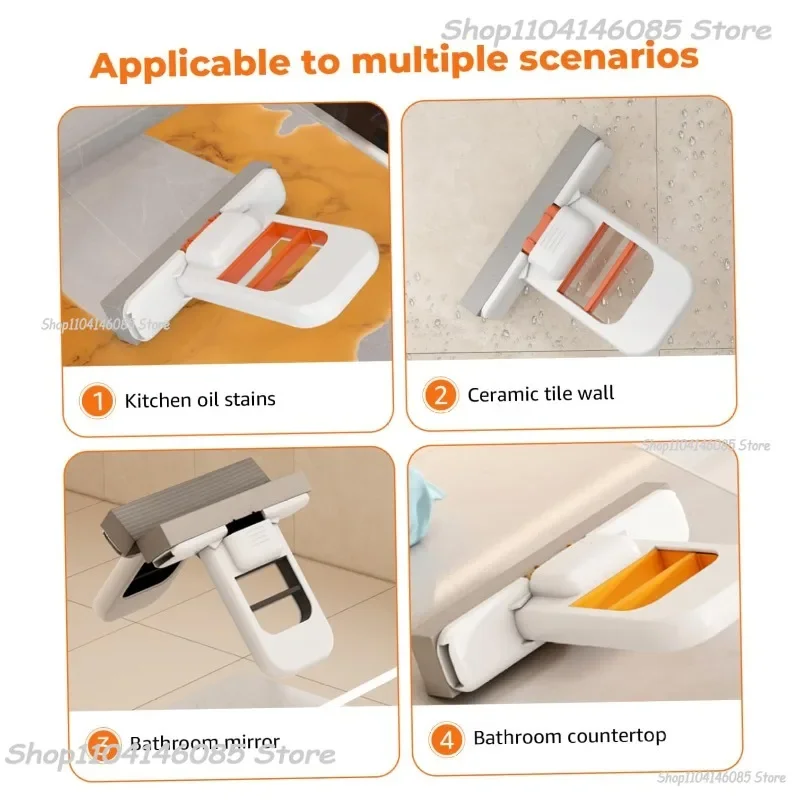 Portable Handheld Cleaning Mop Mini Foldable for Bathroom Kitchen Desktop Glass Living Room Car