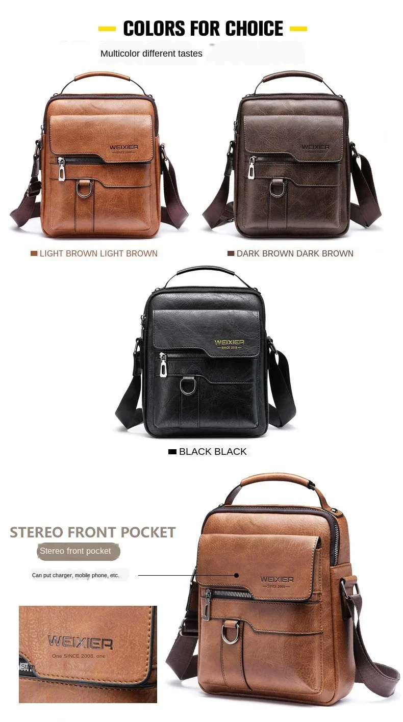 Men's Leather Crossbody Sling Bag - Stylish & Durable