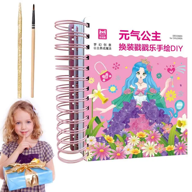 

Dress Up Activity Book Watercolor Painting Pocket Kit For Childhood Dream Hand-Made DIY Cartoon Dress-Up Coloring With Painting