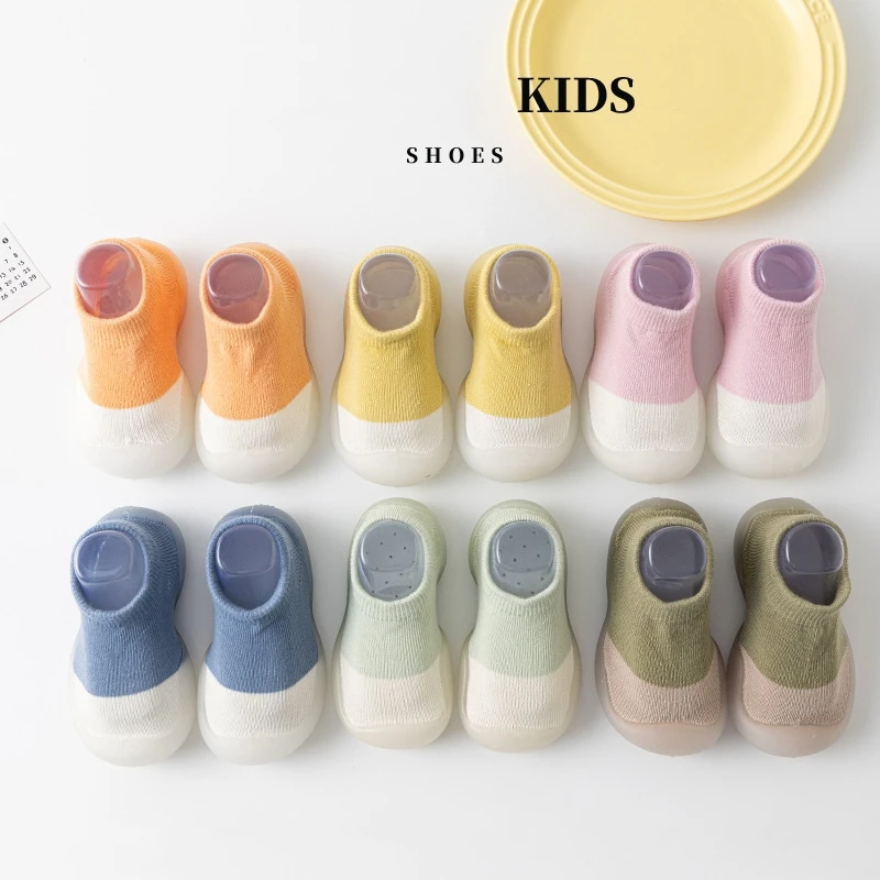 

Unisex Baby Shoes First Shoes Baby Walkers Toddler First Walker Baby Girl Kids Soft Rubber Sole Baby Shoe Knit Booties Anti-slip