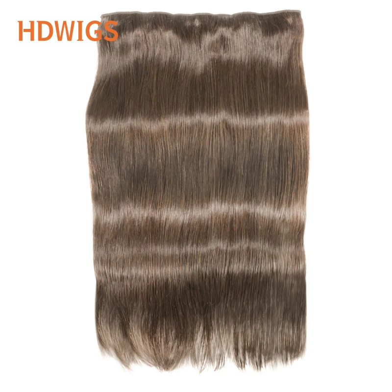 Clip in One Piece Straight 10inches with 5clips Human Hair Extension Brazilian Remy Hairpiece Clip in Hair Extensions Natural
