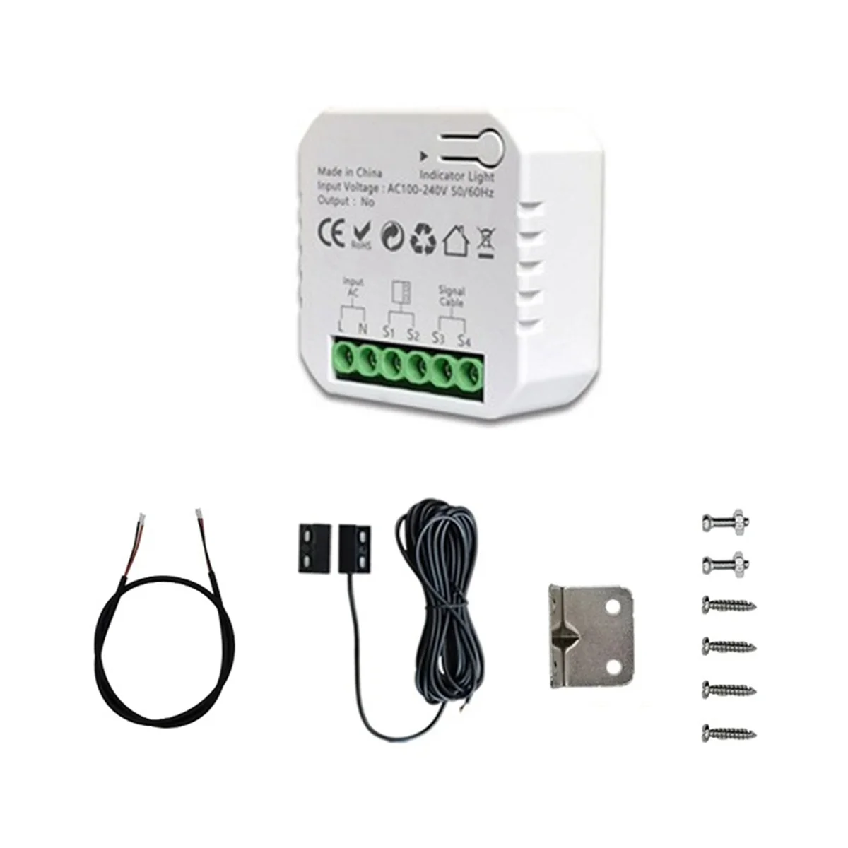 

Tuya Smart Life WiFi Garage Door Opener Controller with Sensor App Remote Control Fit for Alexa Google Home ,US Plug
