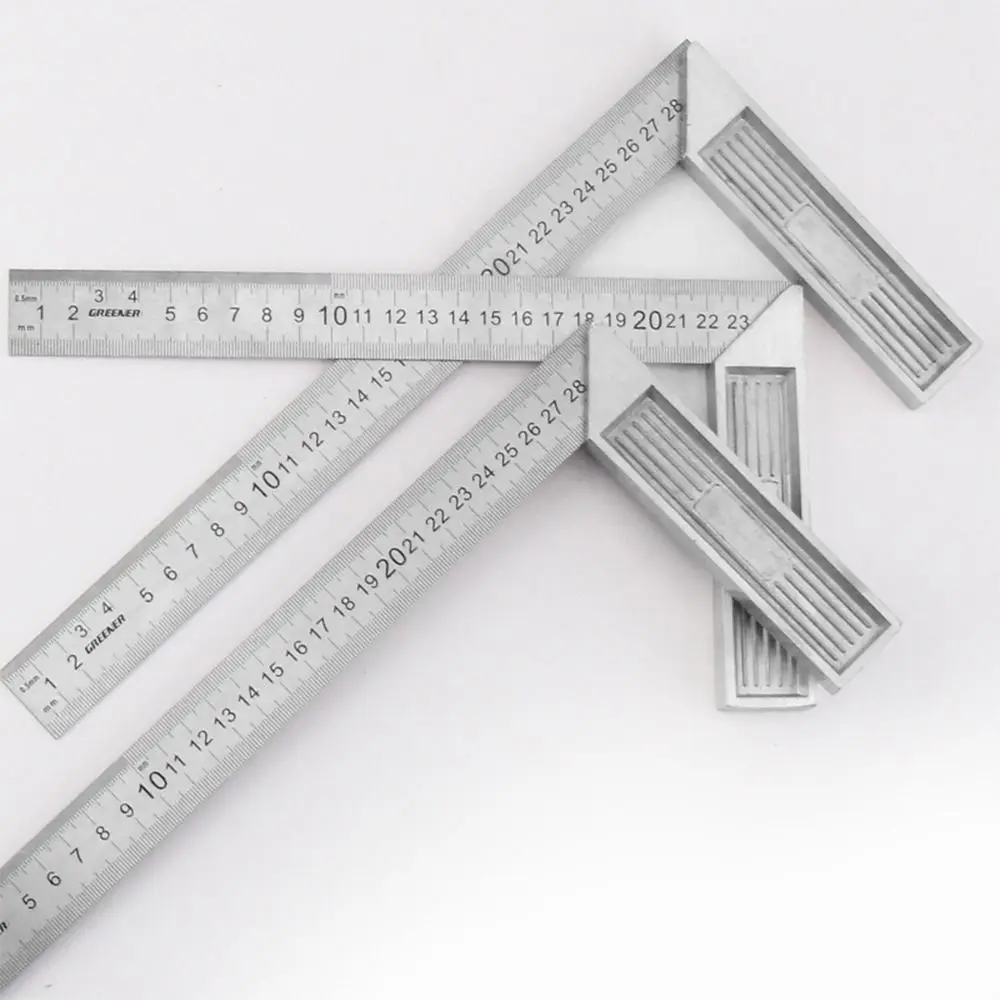 30/50CM Angle Square Ruler 90 Degree Right Angle Ruler Stainless Steel Triangle Woodworking measuring ruler