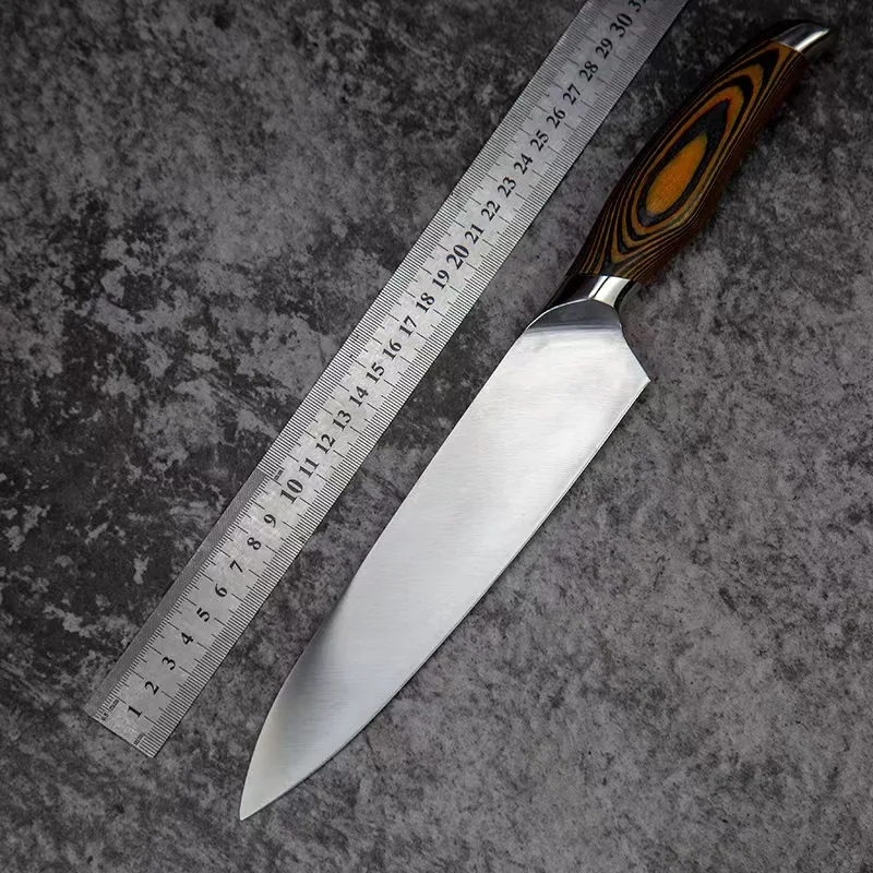 

8 Inch Chef Knife Stainless Steel Blade Sharp Cleaver Meat Slicing Vegetables Handmade Forged Kitchen Knives Cooking Tools